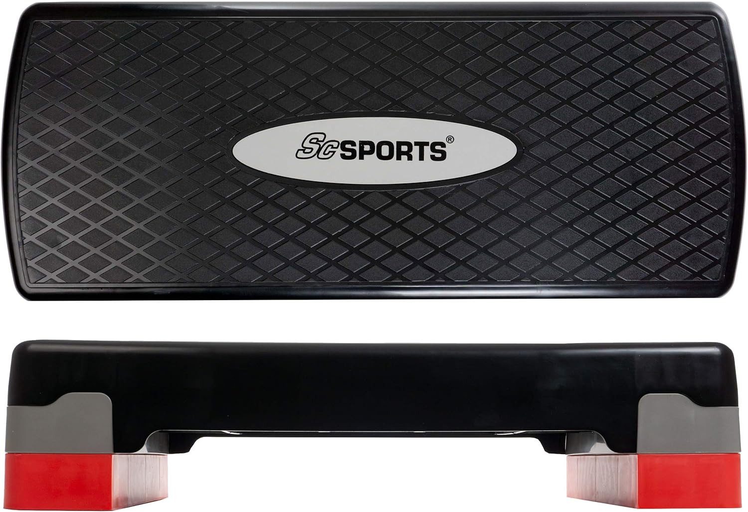 ScSPORTS® Stepper Aerobic Steppbrett, Stepper, 2-fach höhenverstellbar, mit Matte