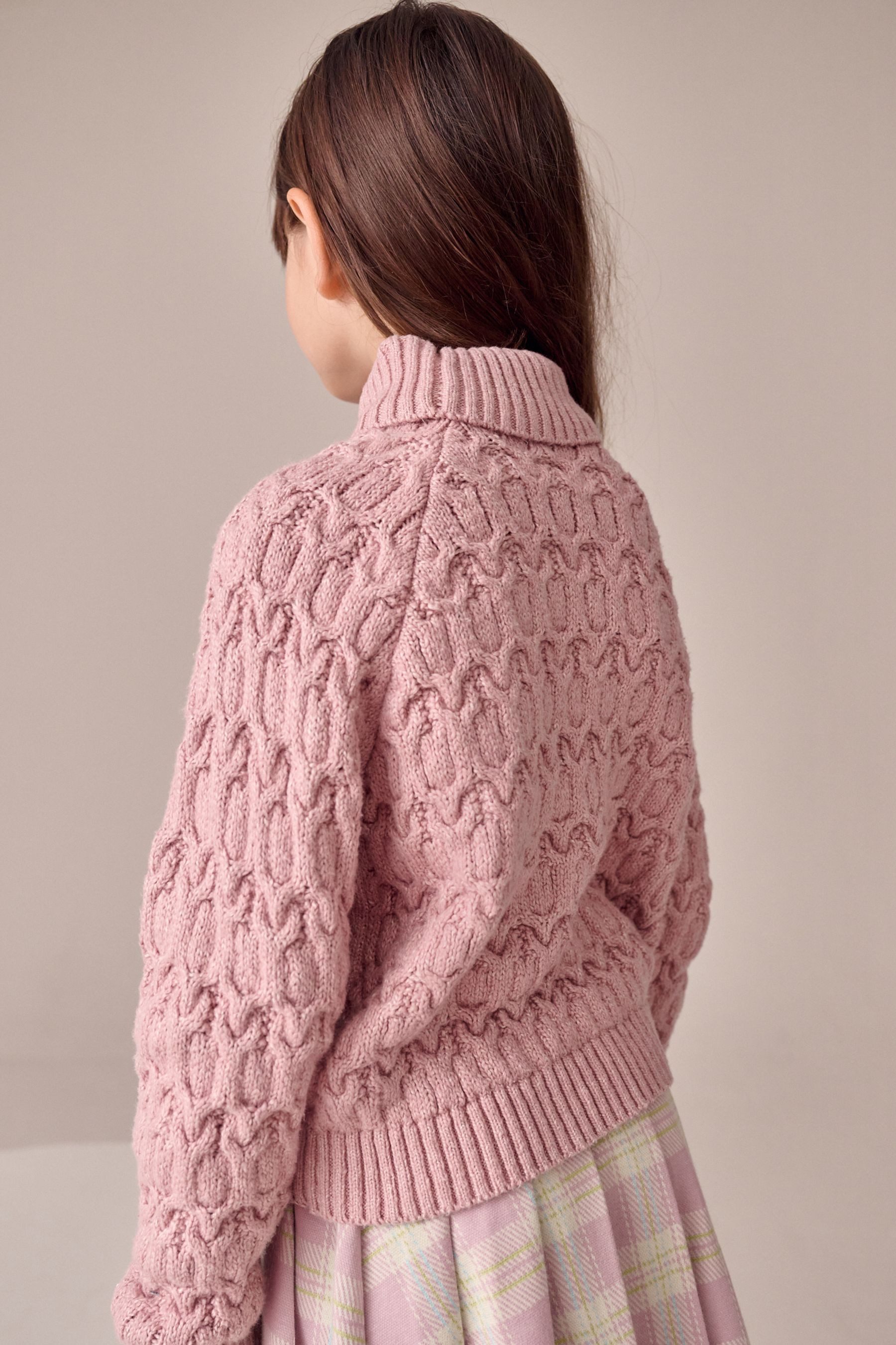 Next Strickpullover Rollkragenpullover mit Zopfmuster (1-tlg)
