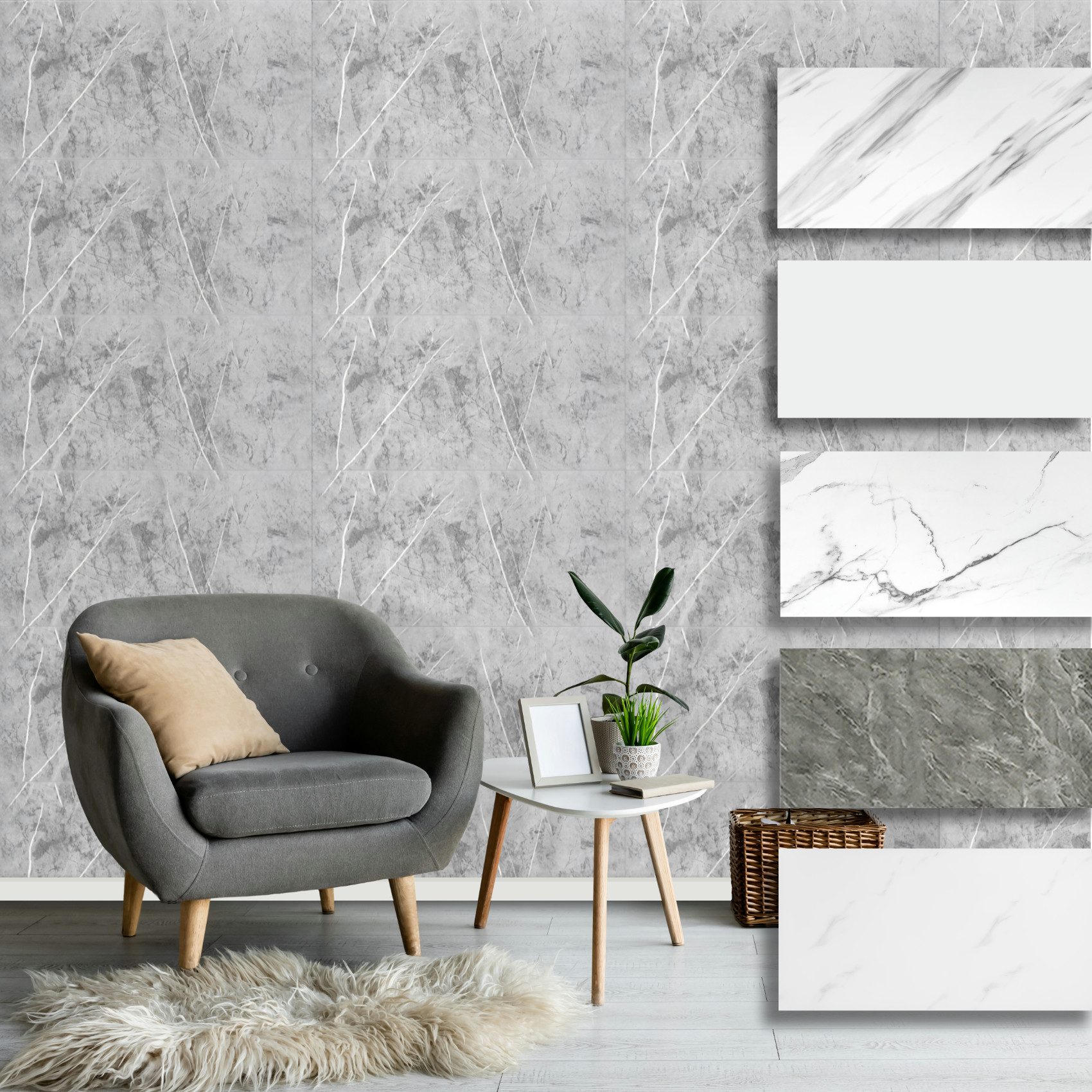 Hexim Wandpaneel, (Wandverkleidung Marmor Optik 0,9 günstig online kaufen