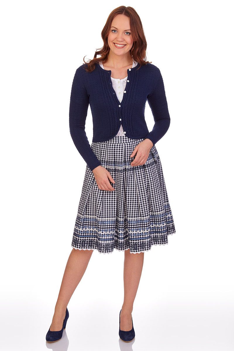 Hammerschmid Trachtenjacke Trachten Strickjacke - RÜGEN - marine, hellgrau