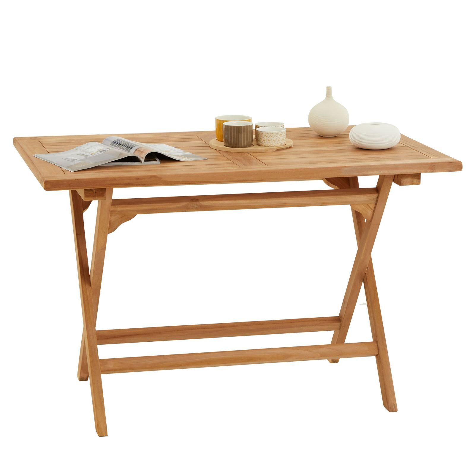 CAROMöbel Gartentisch PARADIES, Gartentisch Teak Klapptisch Holz