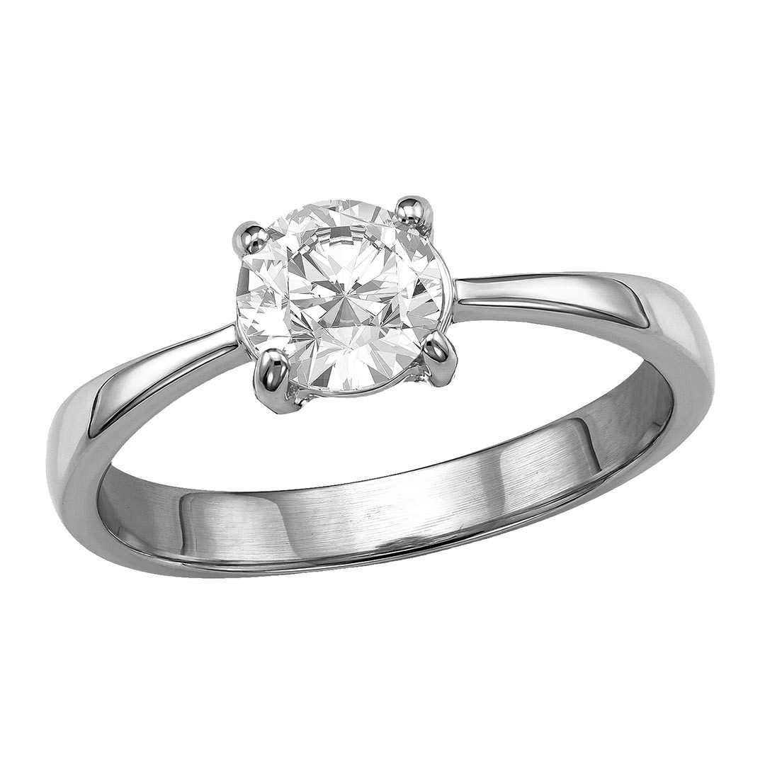 Order & Smile Schmuck Verlobungsring Ring Solitär: Verlobungsring Edelstahl silber