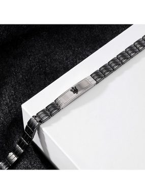 MASERATI Edelstahlarmband Maserati Herren-Armband Edelstahl, Keramik