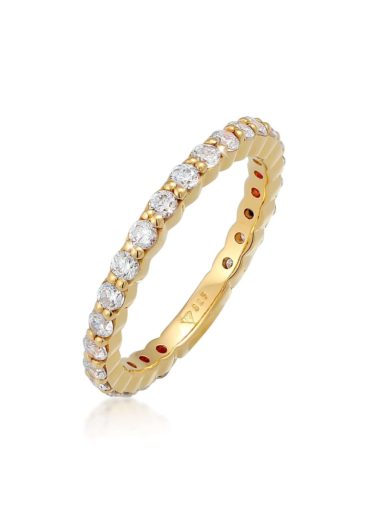 Fingerring Memoire Eternity Zirkonia Funkelnd 925 Silber