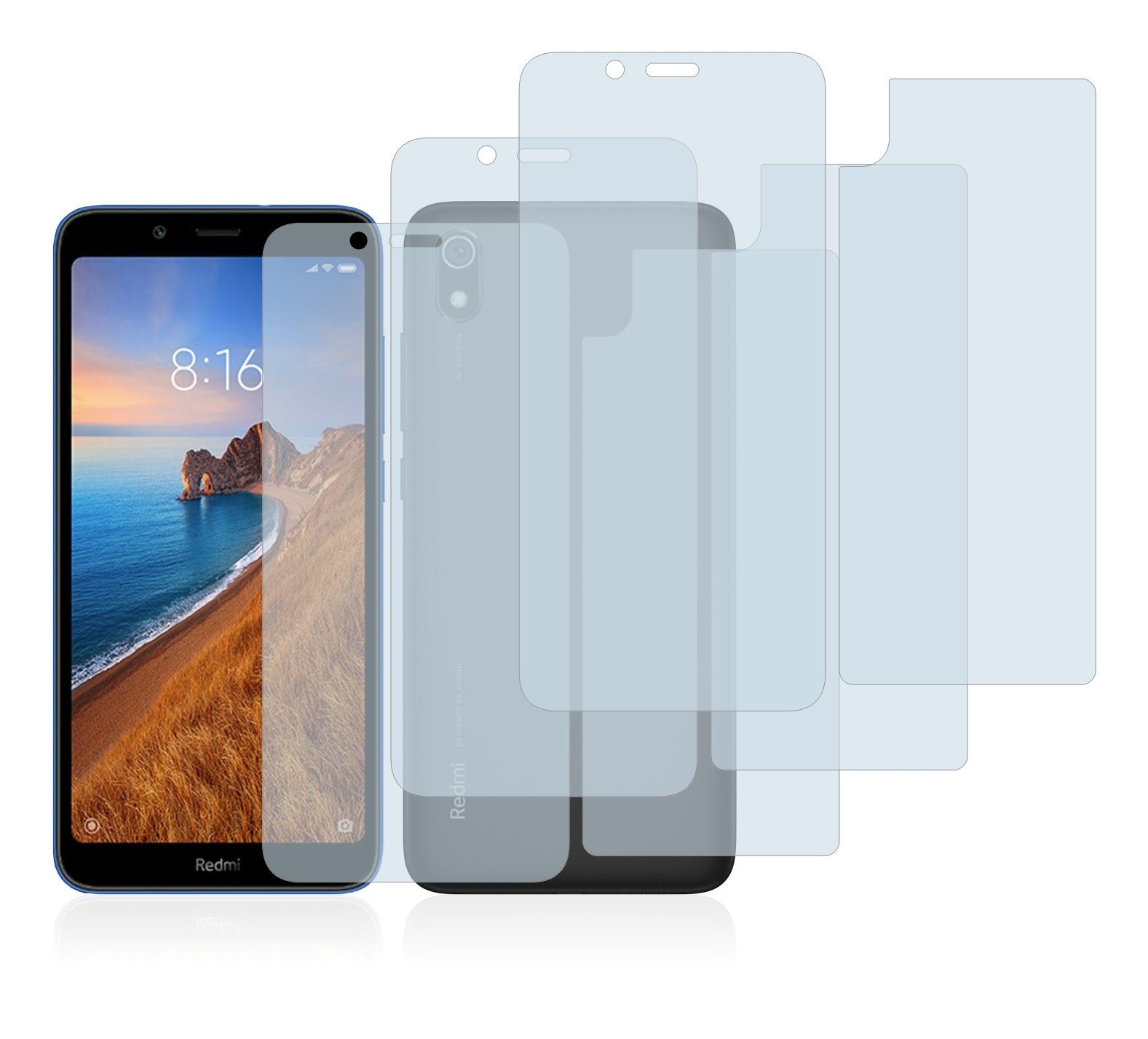Savvies »für Xiaomi Redmi 7A (Display+Rückseite)« für Xiaomi Redmi 7A ( Display+Rückseite), Displayschutzfolie, 6 Stück, Folie Schutzfolie klar  online kaufen | OTTO