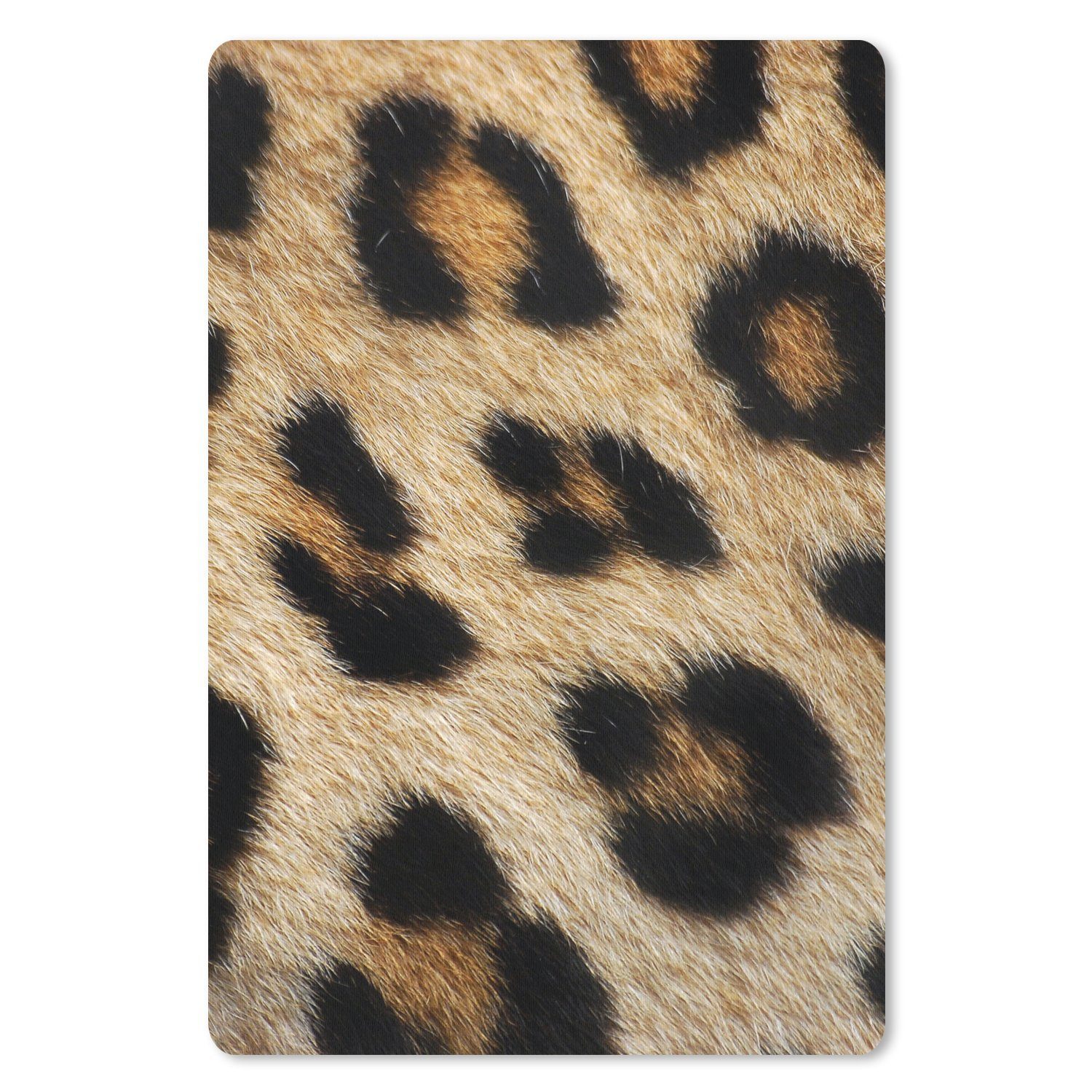 MuchoWow Mauspad Mantel - Leopard - Tiere (1-St), Maus Pad Klein, Gaming Zubehör, Büro Deko, 18x27 cm