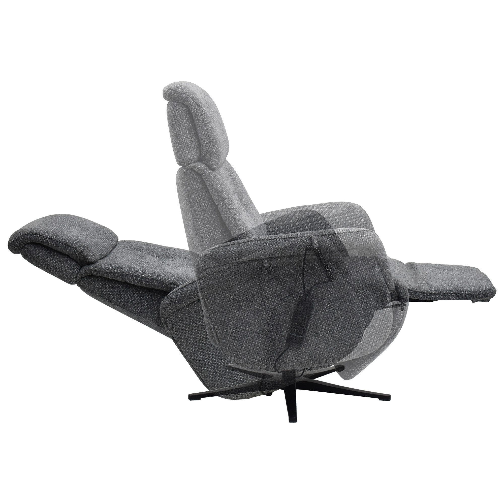 Raburg Drehsessel TV-Sessel mit Relaxfunktion, 120 kg, Marlon, elektrisch mit Fernbedienung, 2× Motoren, verstellb. Kopfteil, drehbar