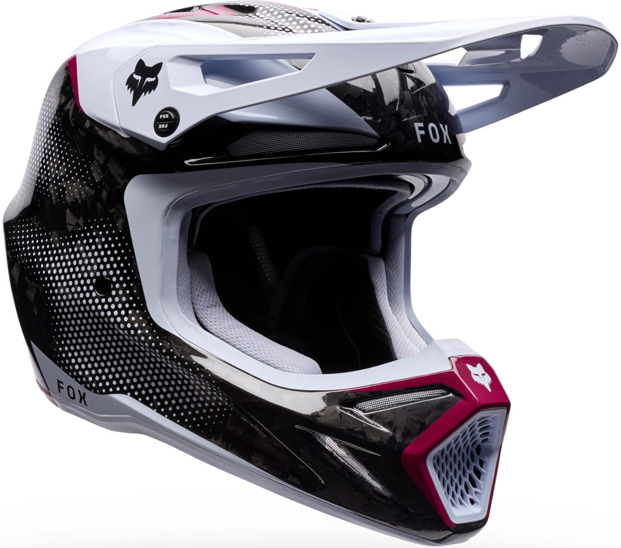 Fox Racing Motocrosshelm V3 RS Tactile Carbon Motocross Helm, Vorbereitet Für Kommunikationssystem,notfallsystem-polsterung (eq