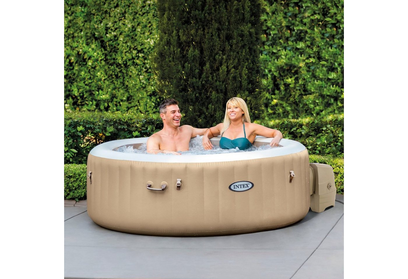 Thumbnail - Intex Whirlpool Whirlpool PureSPA Bubble (sahara tan, Ø196cm) + Zubehör