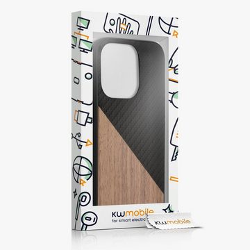 kwmobile Handyhülle Hülle für Apple iPhone 14 Pro, Holz Handy Schutzcase - Handy Case Schutzhülle - Smartphone Cover