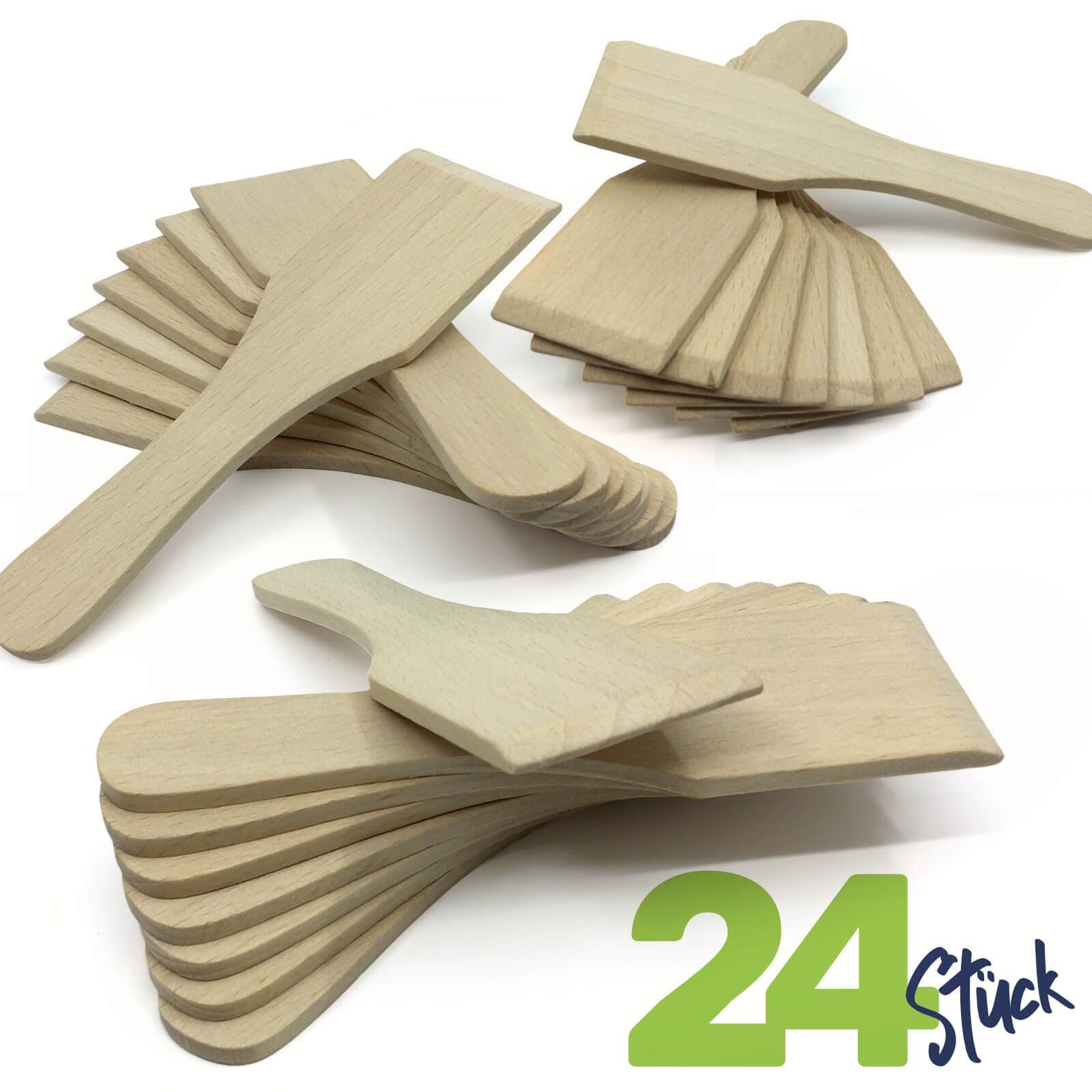 Gravidus Grillspachtel Racletteschieber Raclettespachtel Holzschaber Set Buchenholz 13 cm