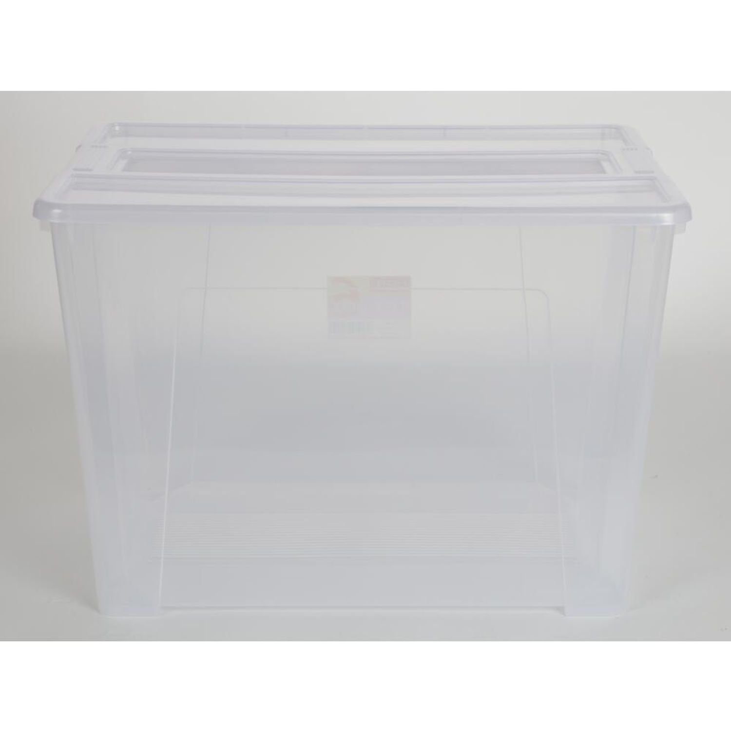 Heidrun Aufbewahrungsbox 4x TEX Boxen 70L 57x38x40cm Transparent