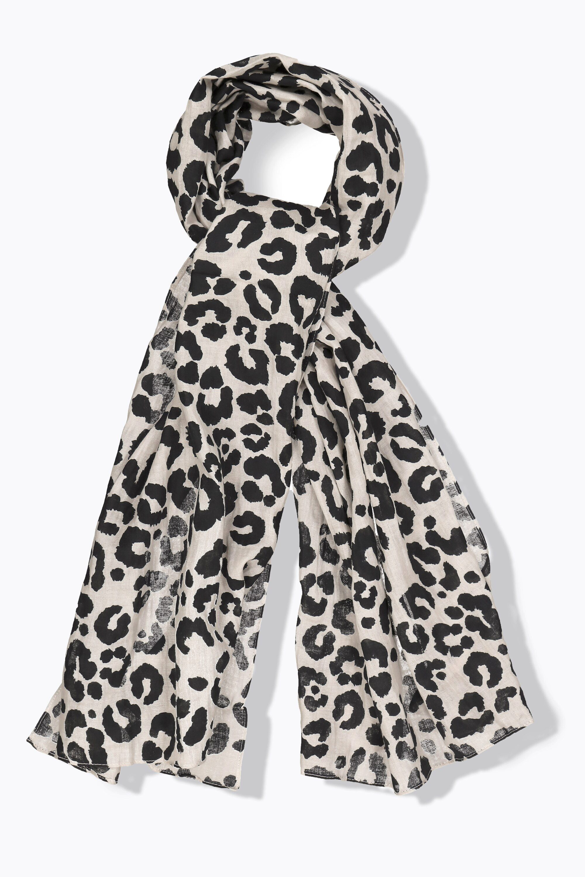 Ulla Popken Halstuch Musselin-Schal Struktur Leomuster günstig online kaufen