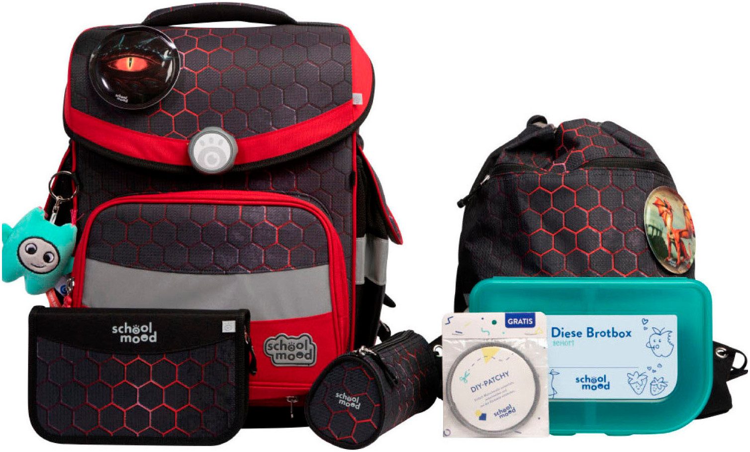 SCHOOL-MOOD® Schulranzen Timeless Pro (Set, 6-tlg)