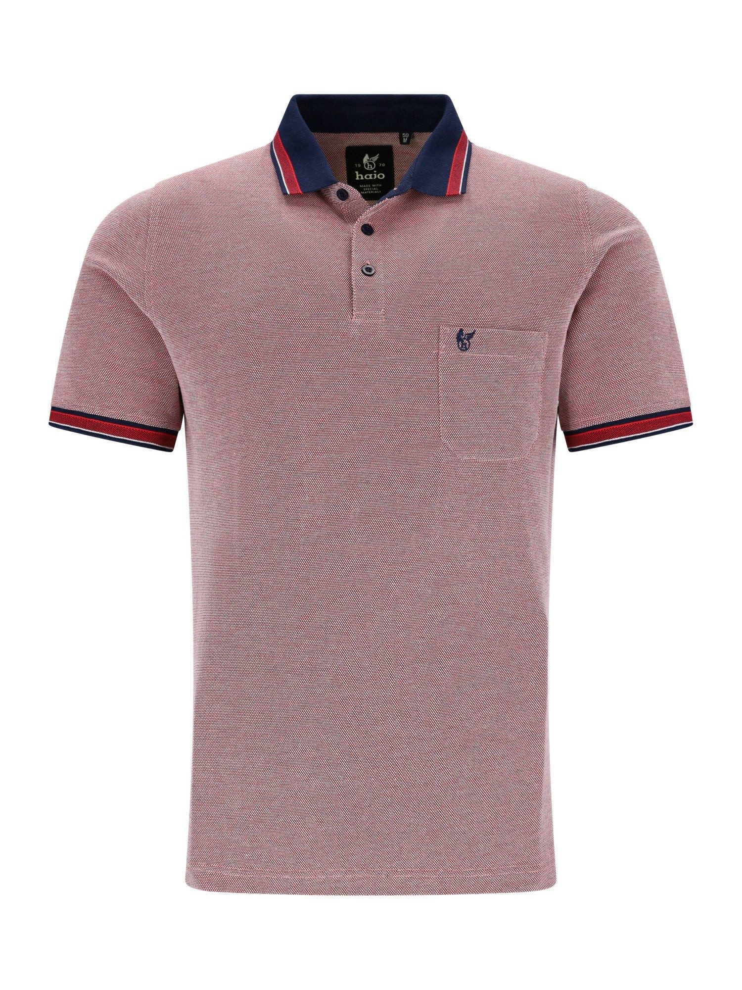Hajo Poloshirt Pikee-Poloshirt in Dreitonoptik - stay fresh-Qualität