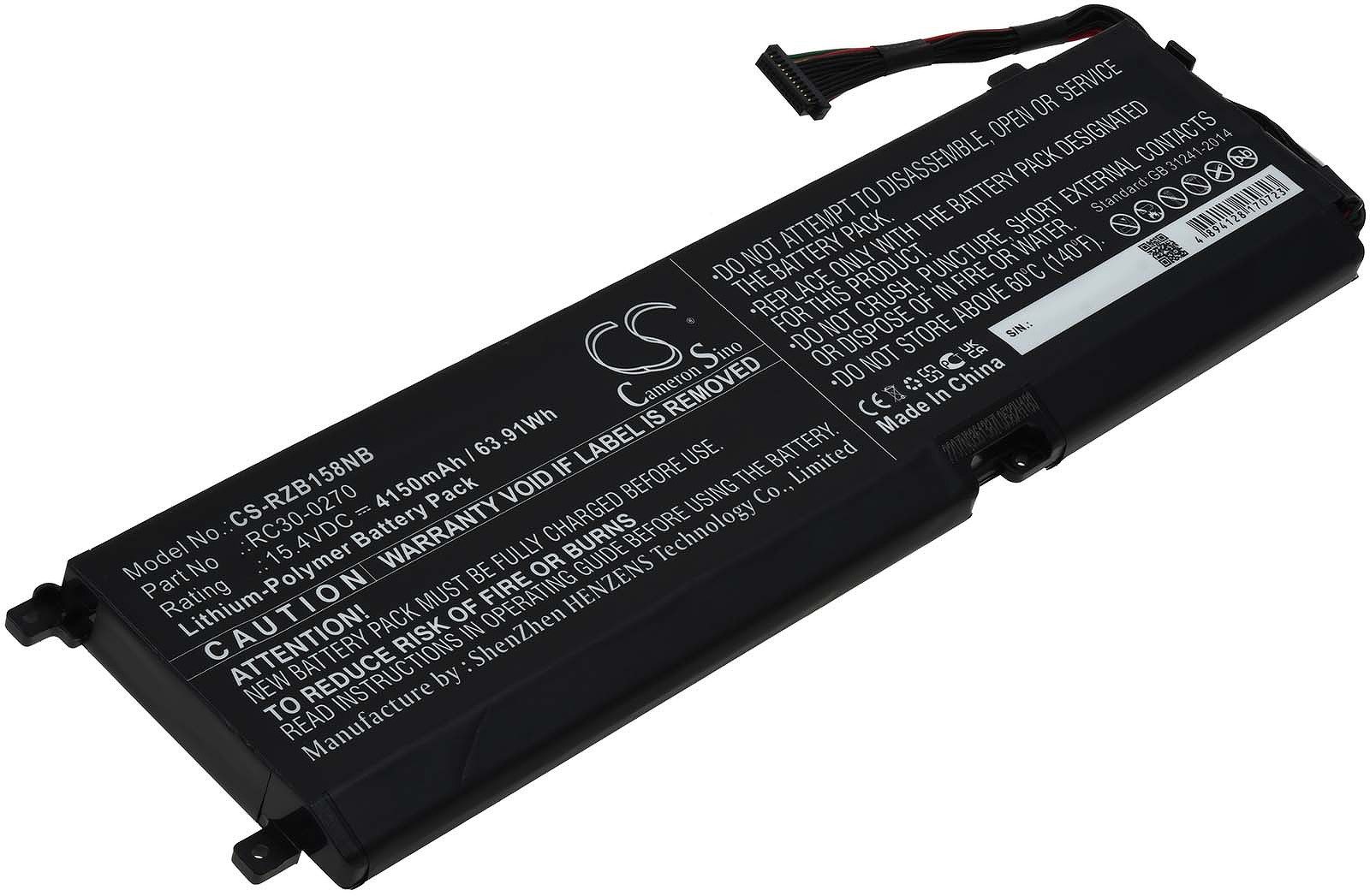 Powery Akku für Razer Typ RC30-0270 Laptop-Akku 4150 mAh (15.4 V)