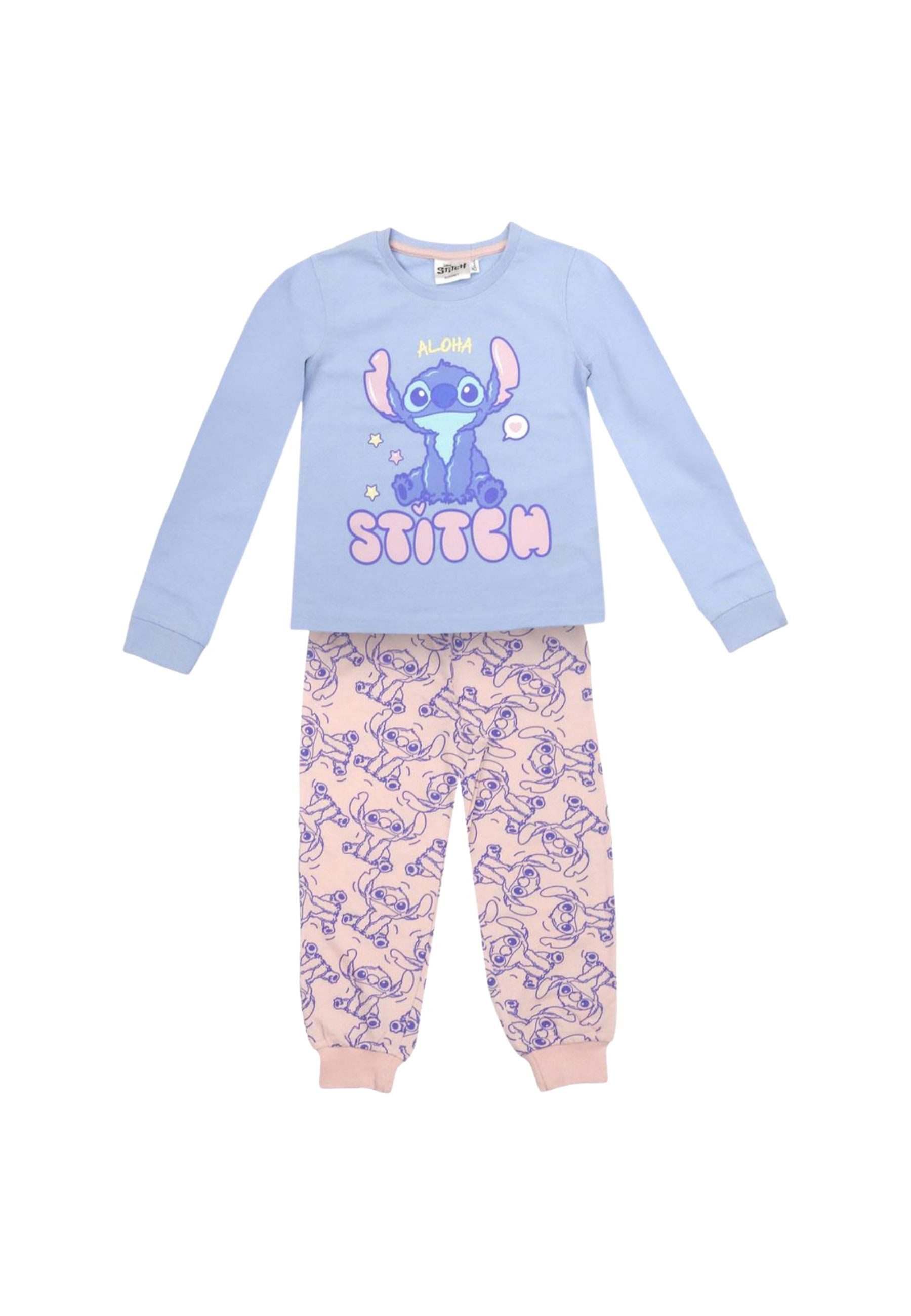 Disney Pyjama Kinder Langarm-Pyjama Single Jersey – Stitch (Set)