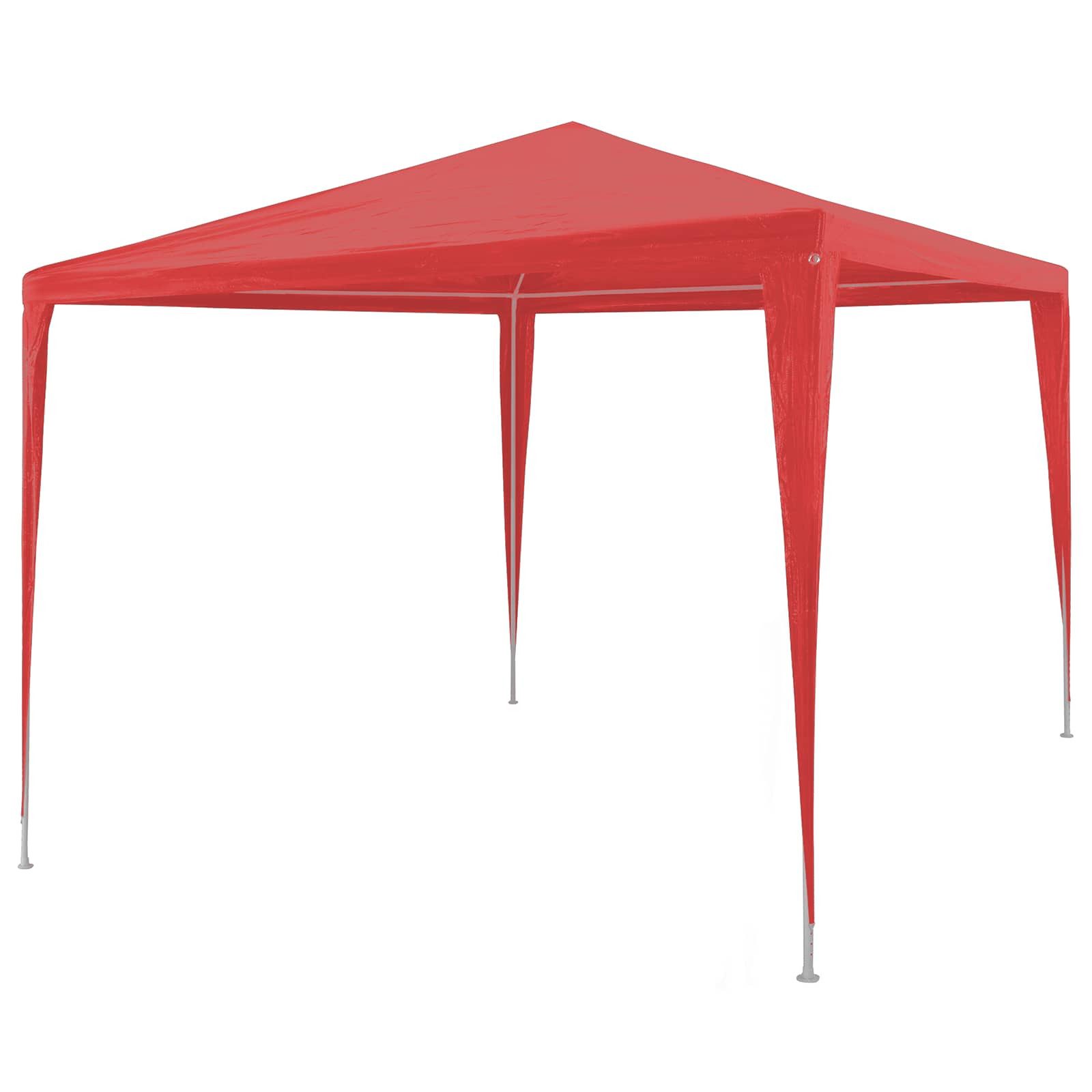 vidaXL Partyzelt Partyzelt Rot 300 x 300 x 255 cm PE und Stahl