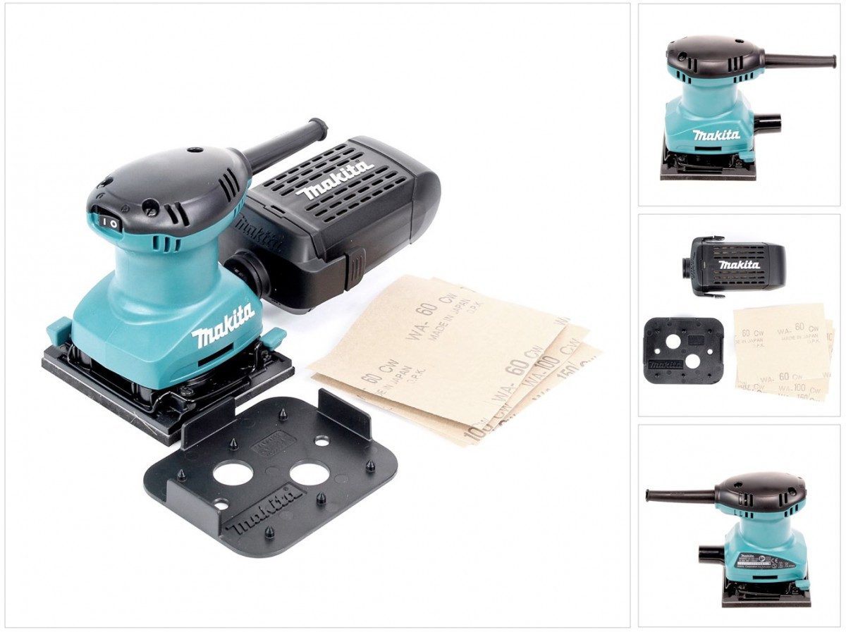 Makita Schwingschleifer BO 4557 - 180 Watt Faust Schwing Schleifer mit Staubbox