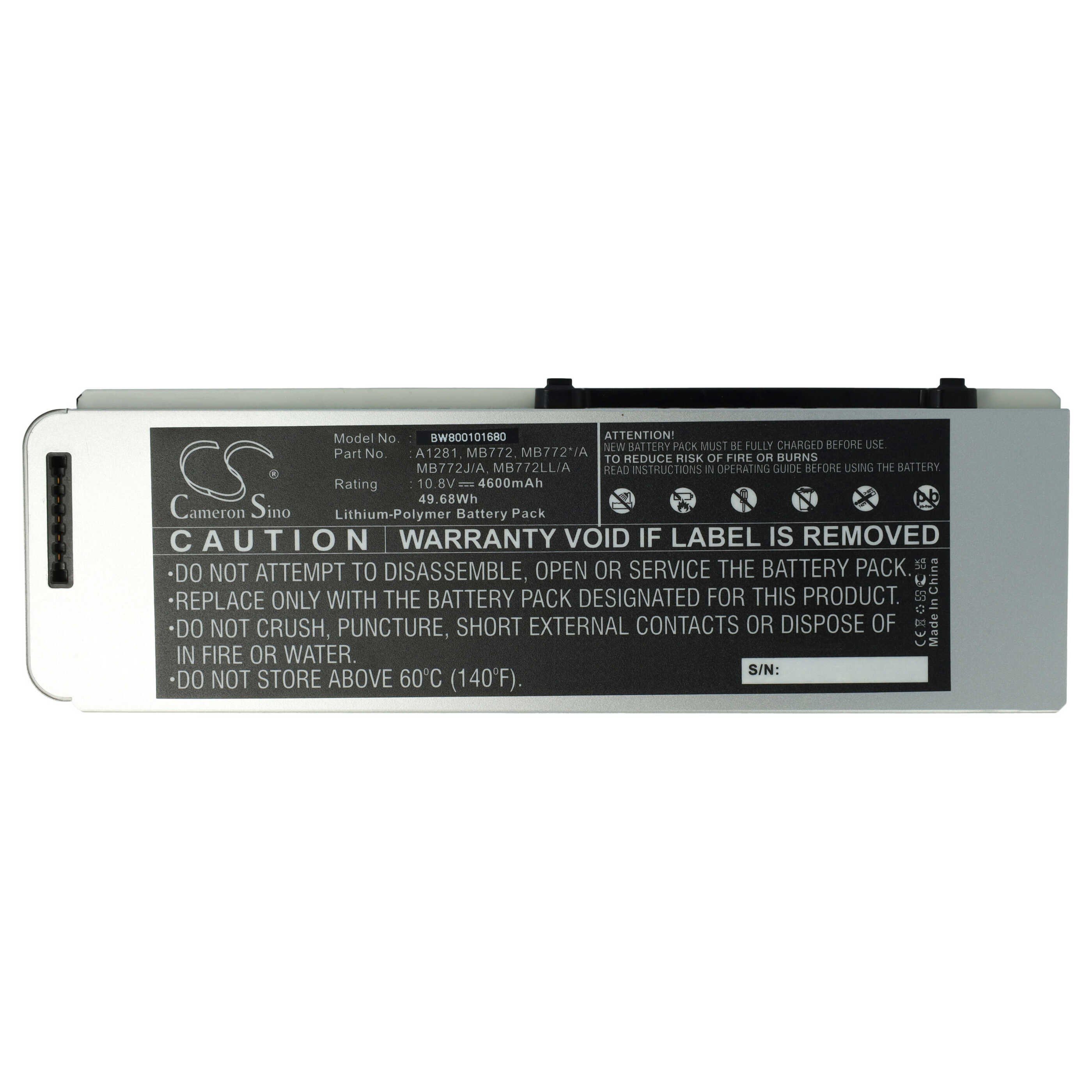 vhbw Akku Ersatz für Apple MB772J/A, MB772*/A, MB772, MB772LL/A, A1286, Laptop-Akku Akku Li-Ion 4400 mAh (10,8 V, 1 St), Leistungsfähiger Austausch-Akku für Notebook, Wiederaufladbar, Jede