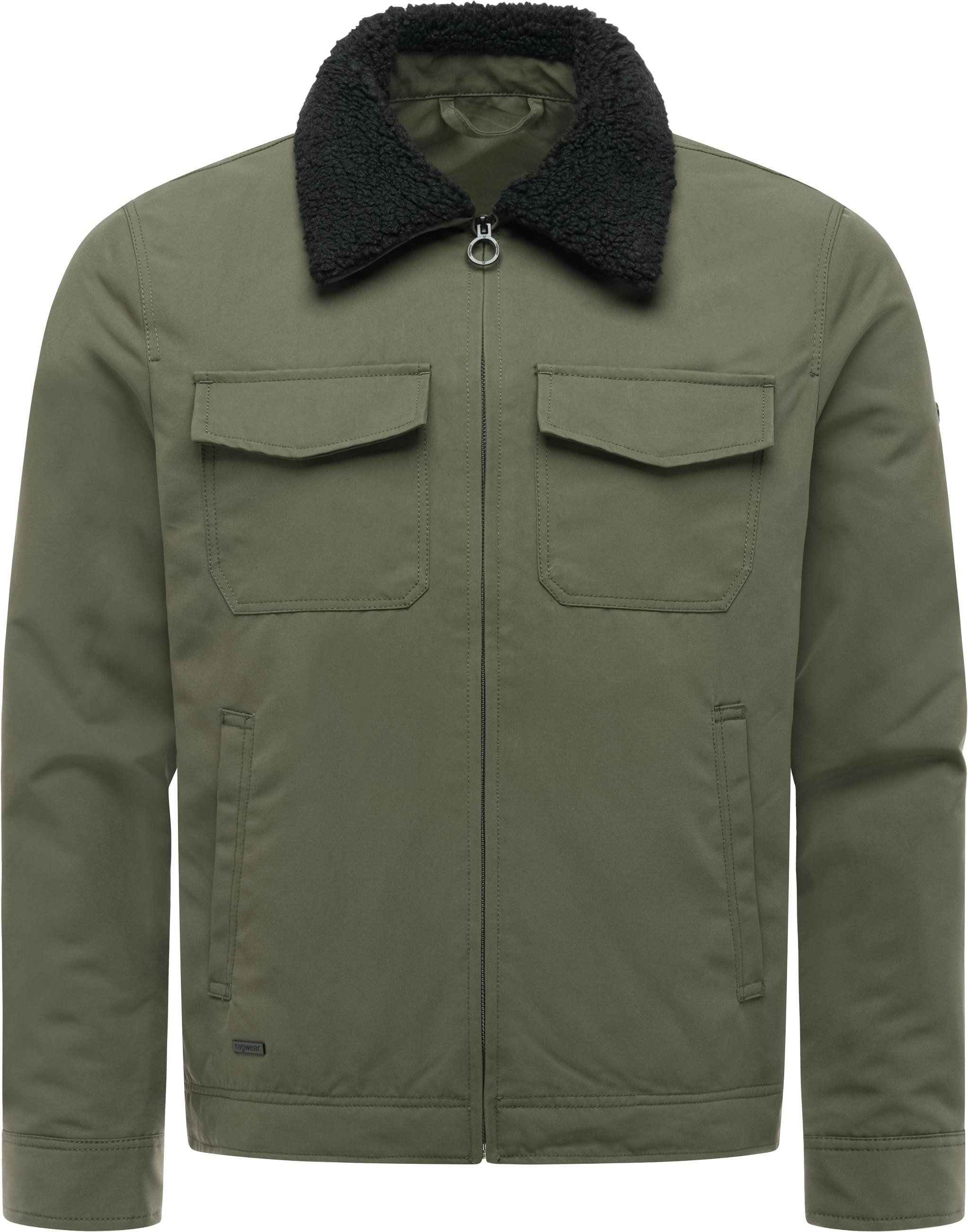 Ragwear Outdoorjacke Dyphner Warm Y Warme Herren Winterjacke mit Teddyfleece-Kragen