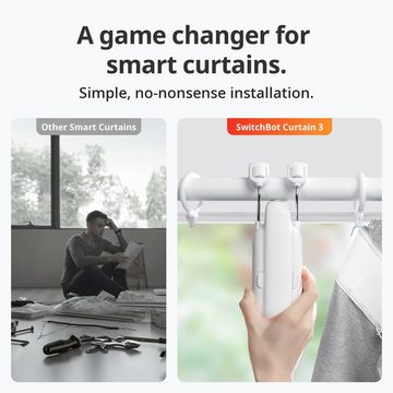 SwitchBot SwitchBot Curtain (Rod 3) white Smart-Home-Zubehör, Variable Steuerung
