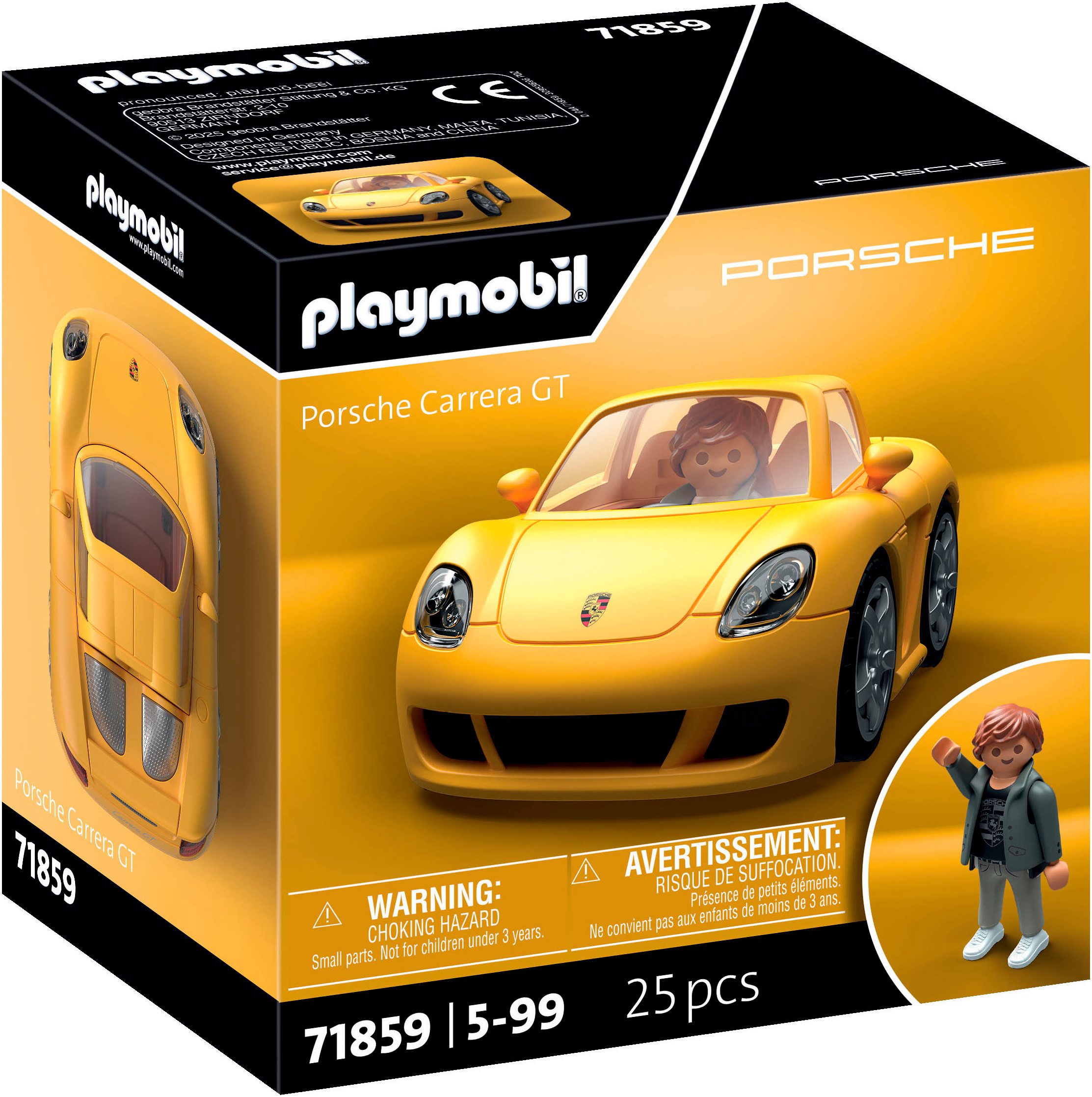 Playmobil® PLAYMOBIL X Porsche Carrera GT (71859), Cars Konstruktions-Spielset, (25 St), Made in Europe