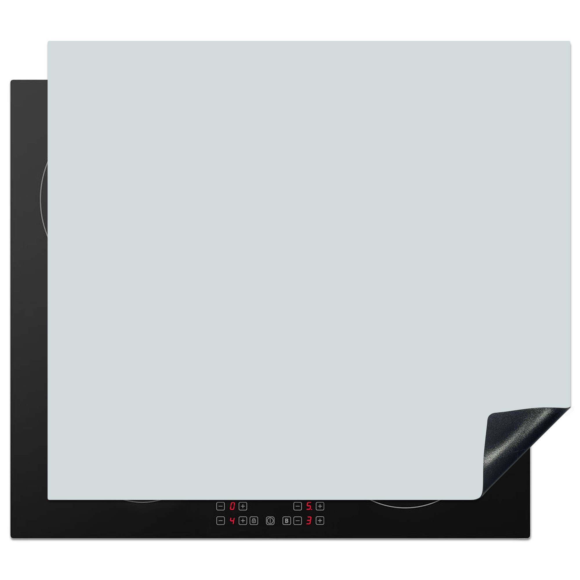MuchoWow Herdblende-/Abdeckplatte Silber - Grau - Metall - Leicht, Vinyl, (1 tlg), 60x52 cm, Mobile Arbeitsfläche nutzbar, Ceranfeldabdeckung