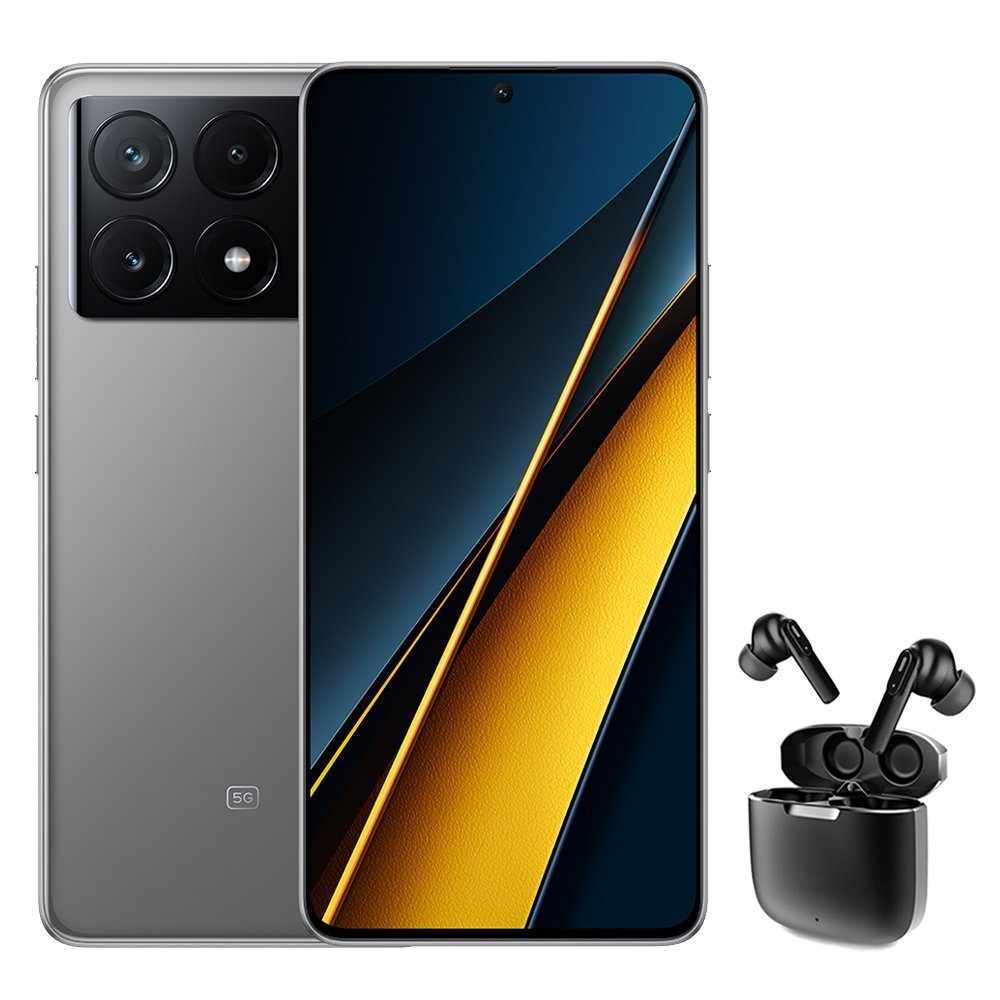 Xiaomi POCO X6 Pro 5G 12+512GB Smartphone & Bluetooth Kopfhörer Handy (6.67  Zoll, 512 GB Speicherplatz, 64 MP Kamera), Unterstützt 67W Turboladung,  Riesiger 5000mAh (typ) Akkuv