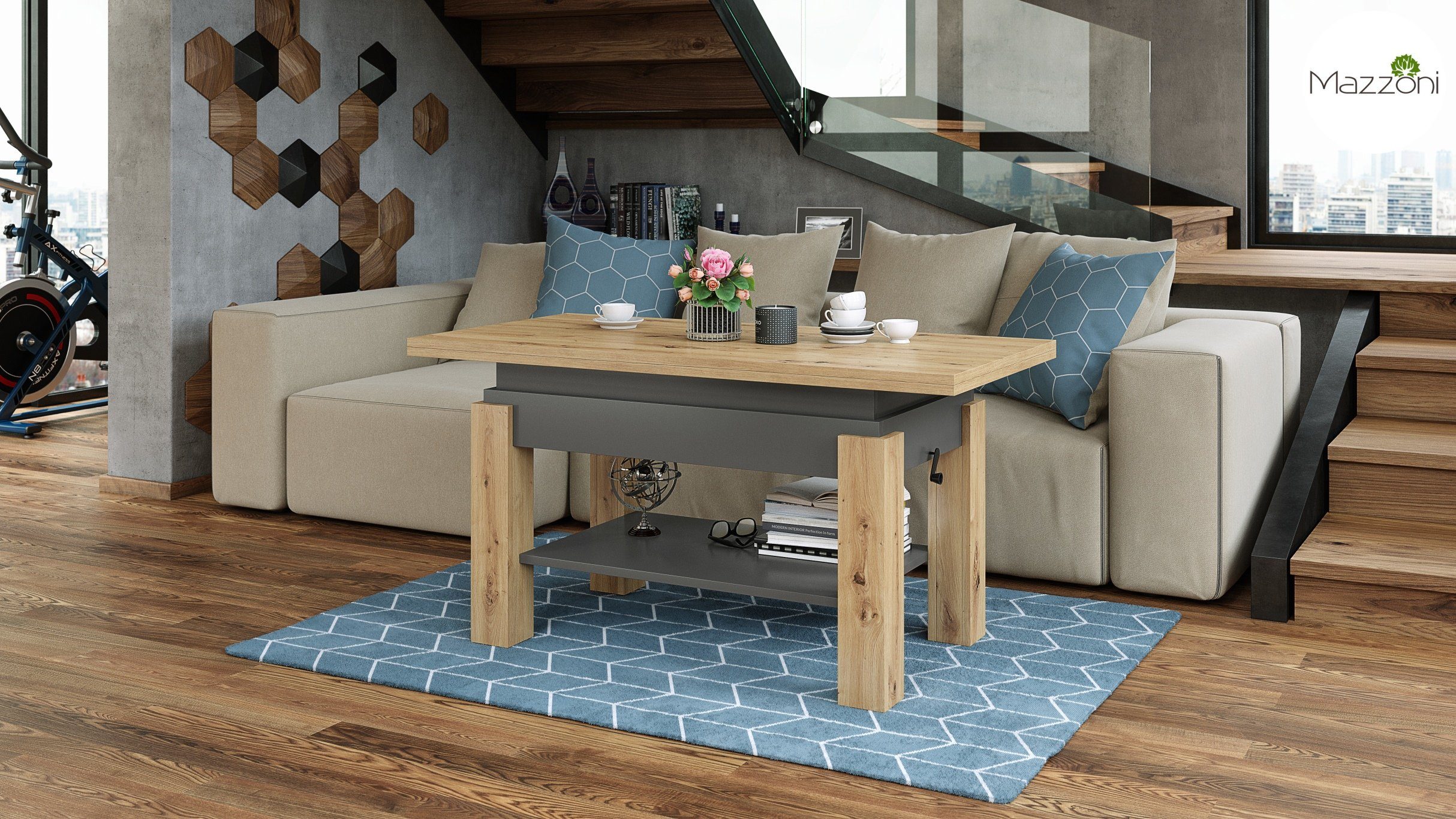 designimpex Couchtisch Design Brawo Tisch Arbeitstisch günstig online kaufen