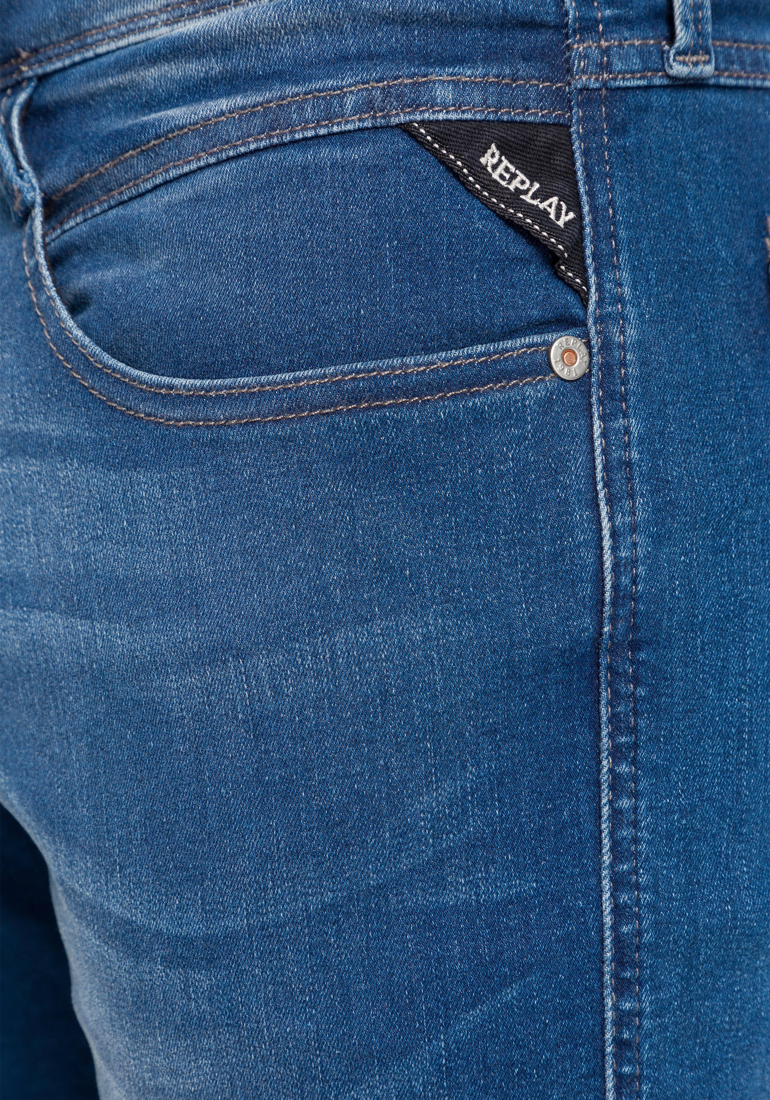Replay Slim-fit-Jeans ANBASS medium-blue