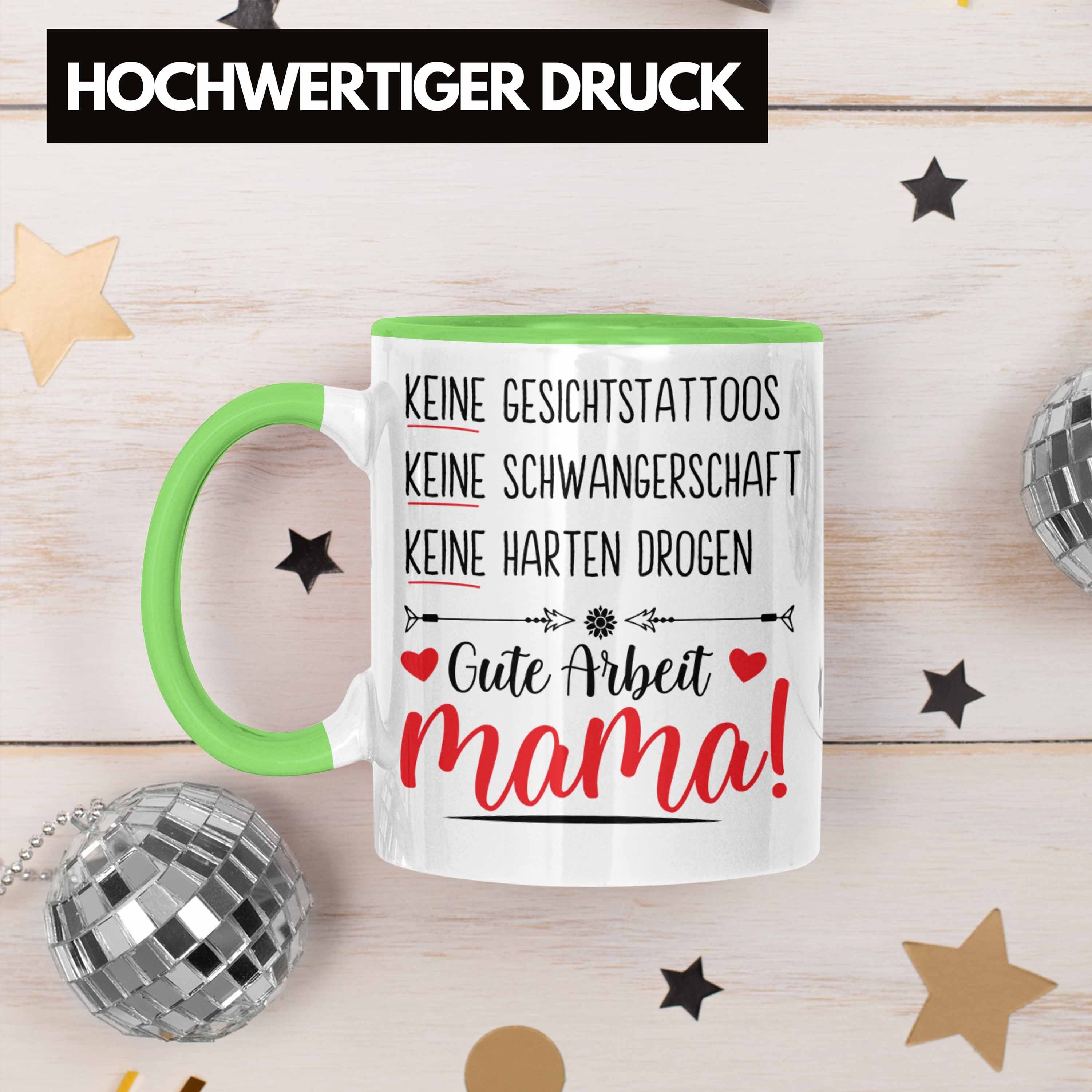 Trendation Grün Trendation Muttertag Spruch Tasse Keine Schwangerschaft - Gesichtstatoos Tasse Mama Kaffeetasse Muttertagsgeschenk Keine Geschenk