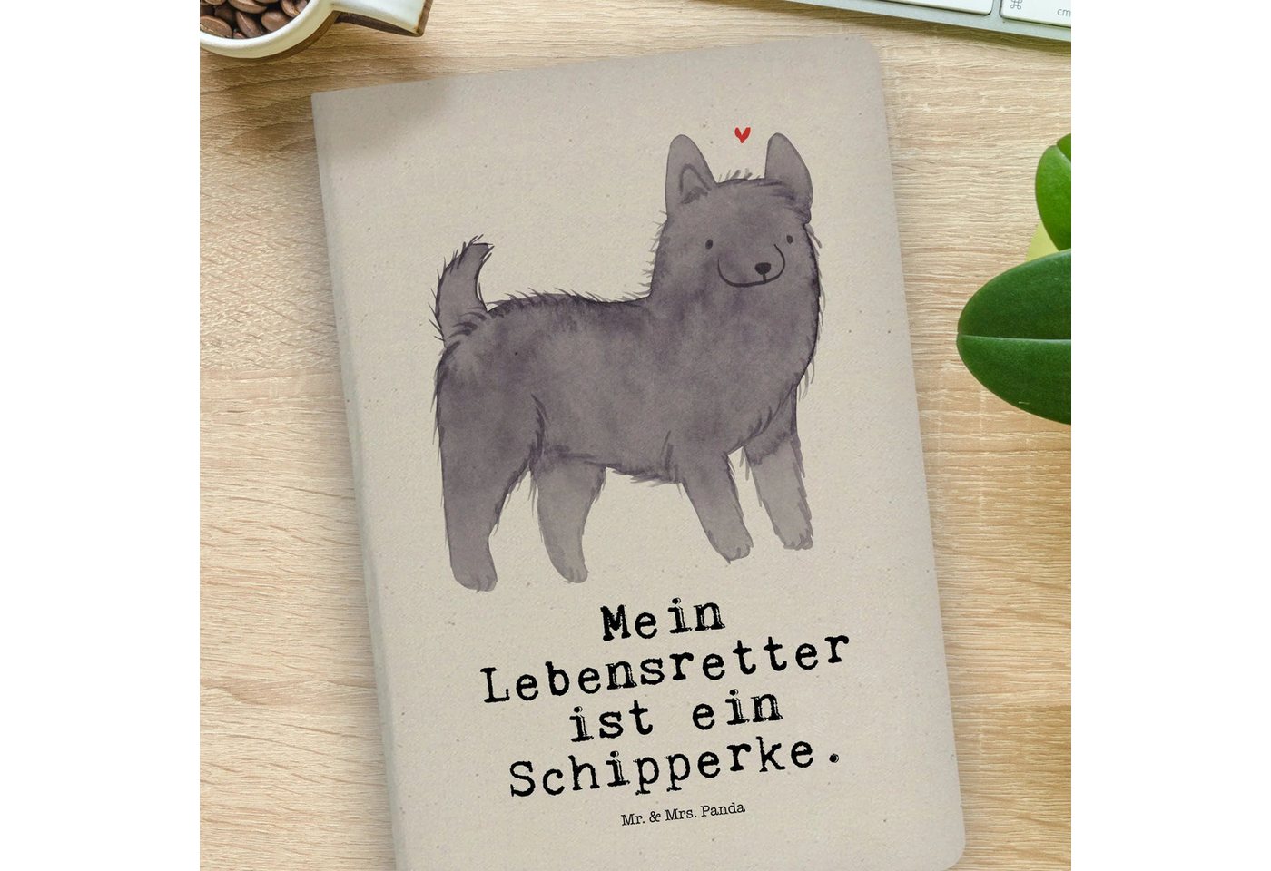Thumbnail - Mr. & Mrs. Panda Notizbuch Schipperke Lebensretter - Transparent - Geschenk, DIN A4 Planer, Sche Mr. & Mrs. Panda, Premi...