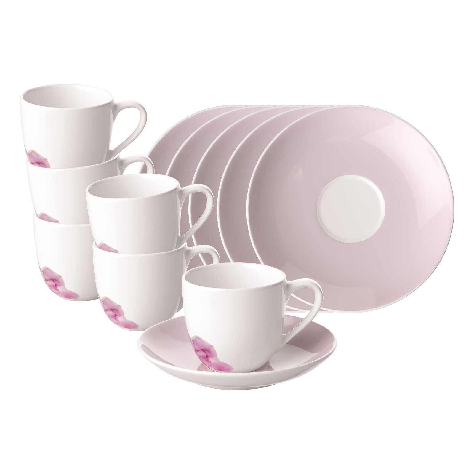 Tasse Rose Garden Espressotassen mit Untertassen 70 ml