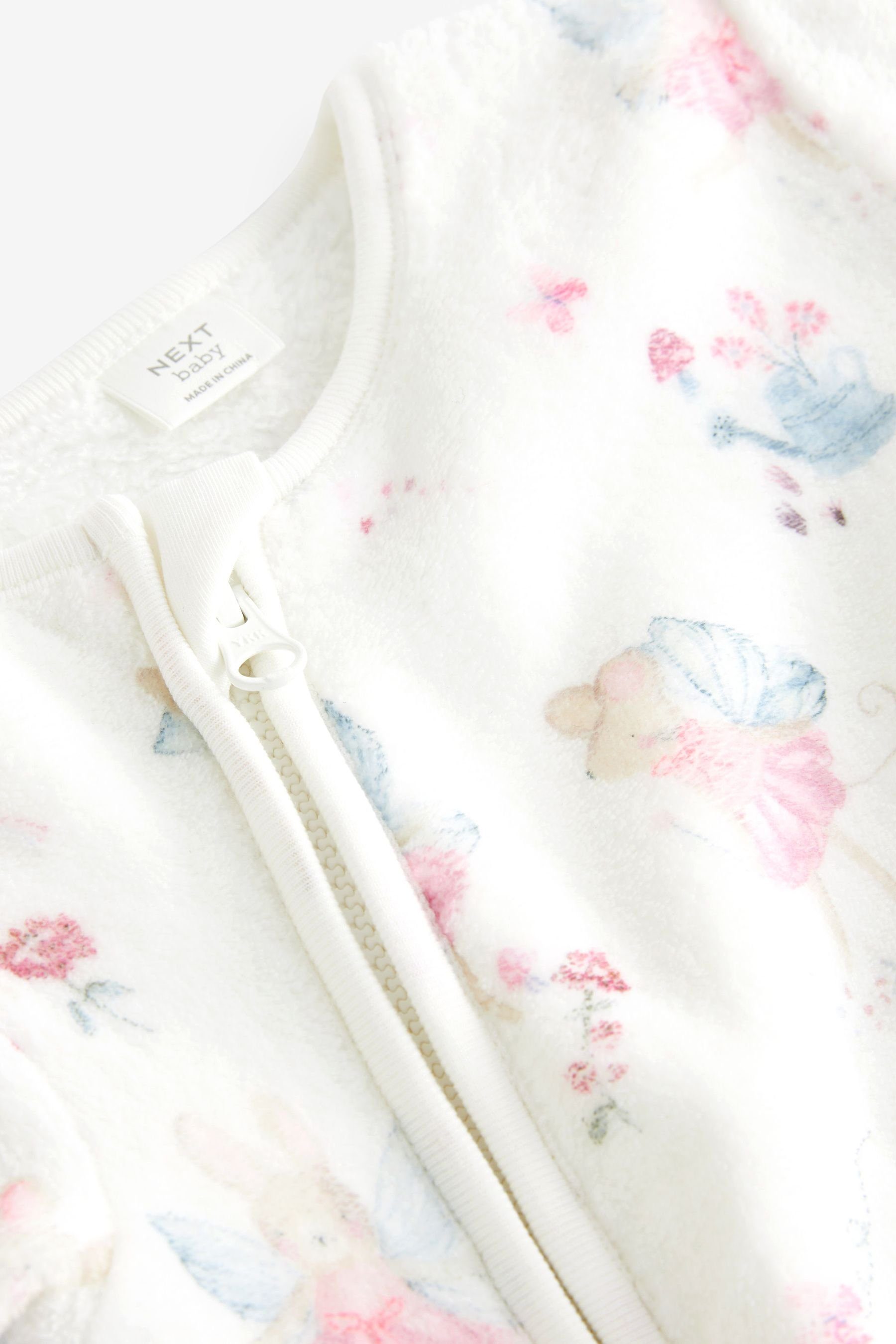 Babyschlafanzug (1-tlg) aus White Fleece Schlafoverall Next