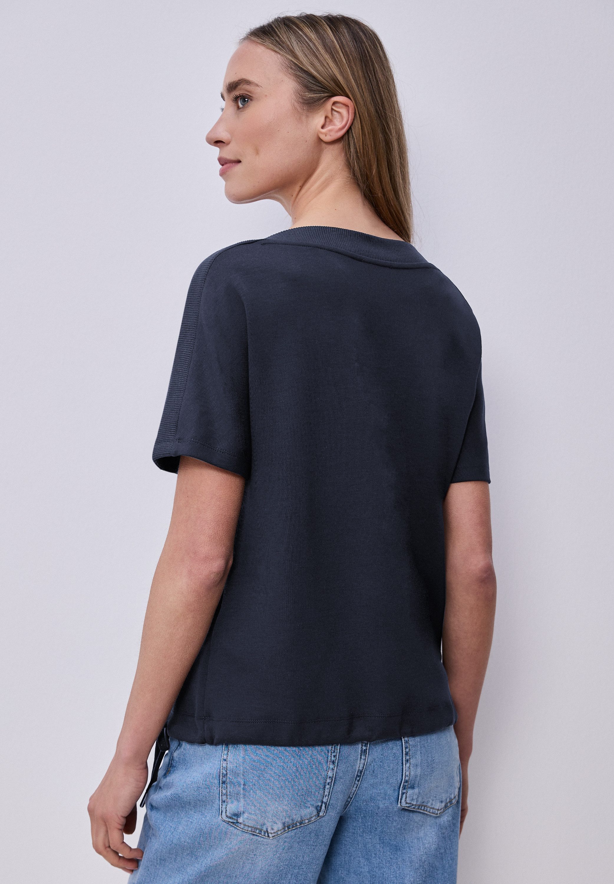STREET ONE Kurzarmshirt mit elastischem Bund