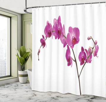 Abakuhaus Duschvorhang Moderner Digitaldruck mit 12 Haken auf Stoff Wasser Resistent Breite 175 cm, Höhe 180 cm, Orchideen Wilde Orchideen Petals