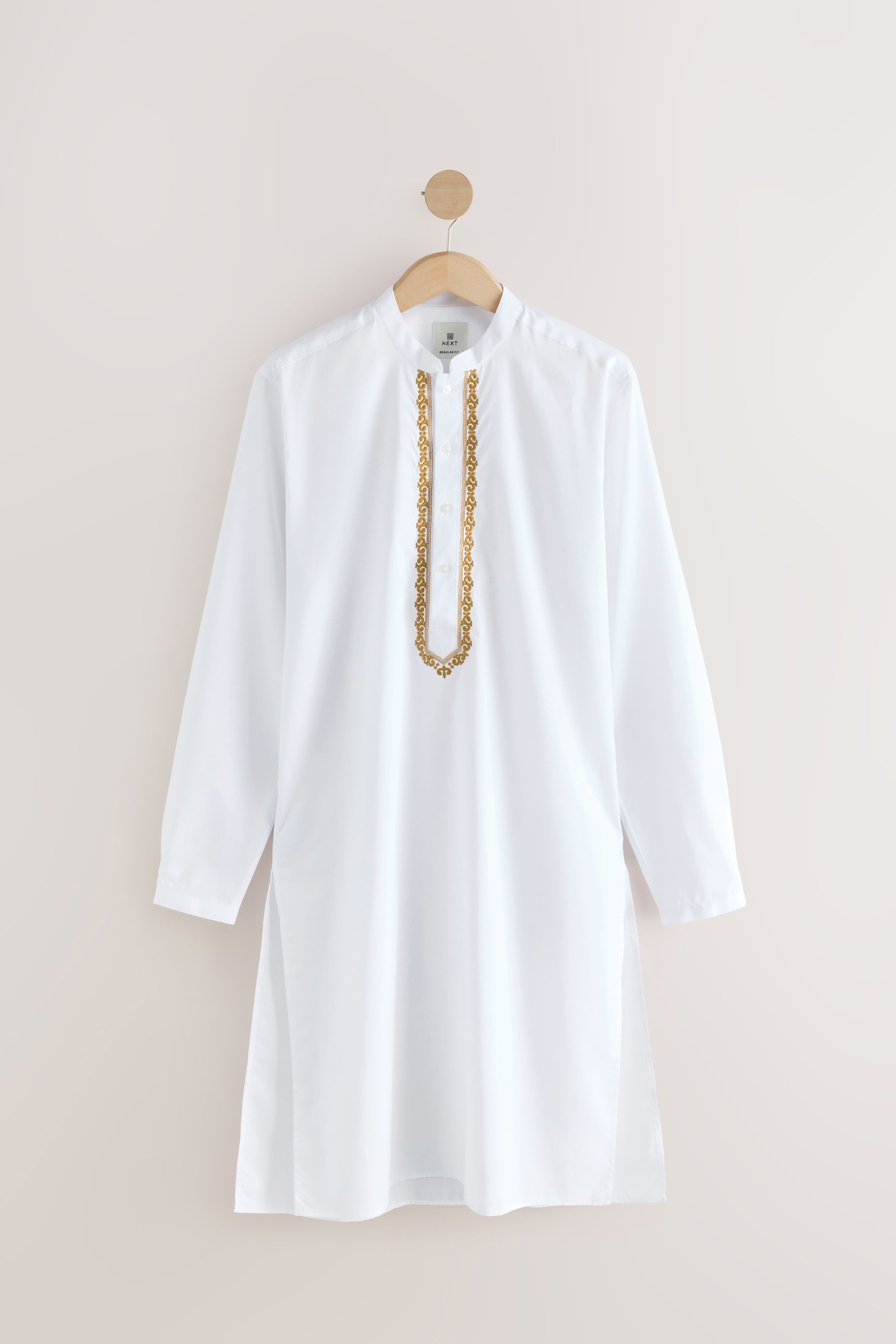 Next Tunika Popeline-Kurta mit Stickerei aus Baumwollpopeline (1-tlg)