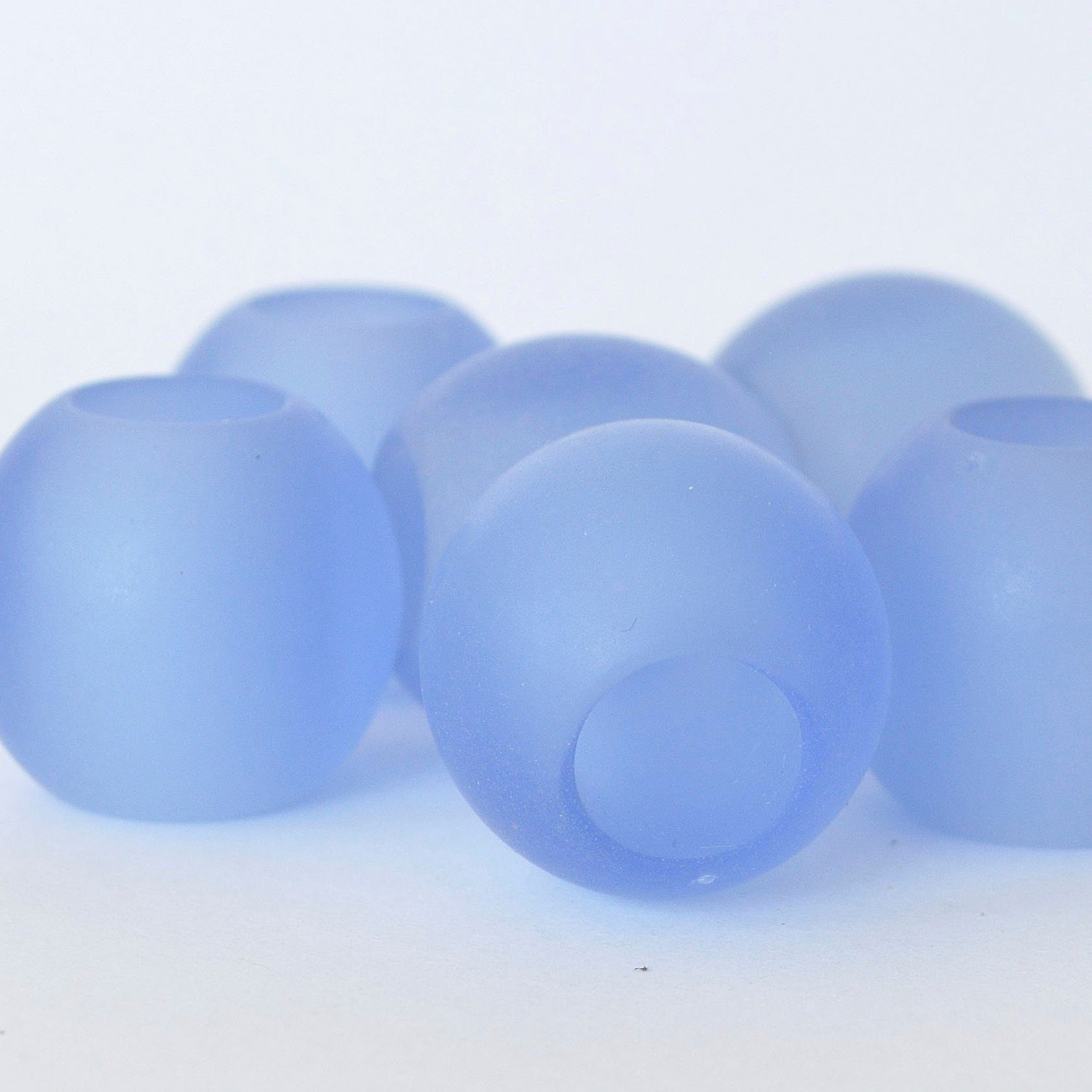 Acryl, halbtransparent (1 Roma Boule Schlaufen St), blau Scheibengardine Kutti,