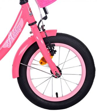 Volare Kinderfahrrad Kinderfahrrad Ashley Fahrrad für Mädchen 14 Zoll Kinderrad in Rosa/Rot