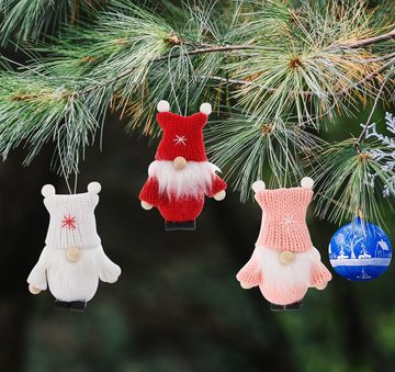 Homewit Christbaumschmuck 8 Stück Elfen Weihnachten Plüsch Ornamente Set