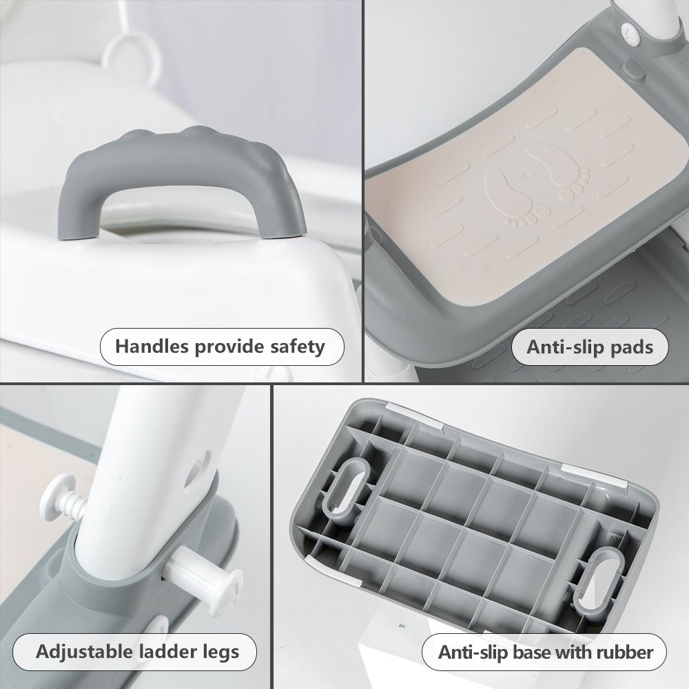 P & K Töpfchen Toilettensitz mit Leiter & Tritthocker – Töpfchentraining