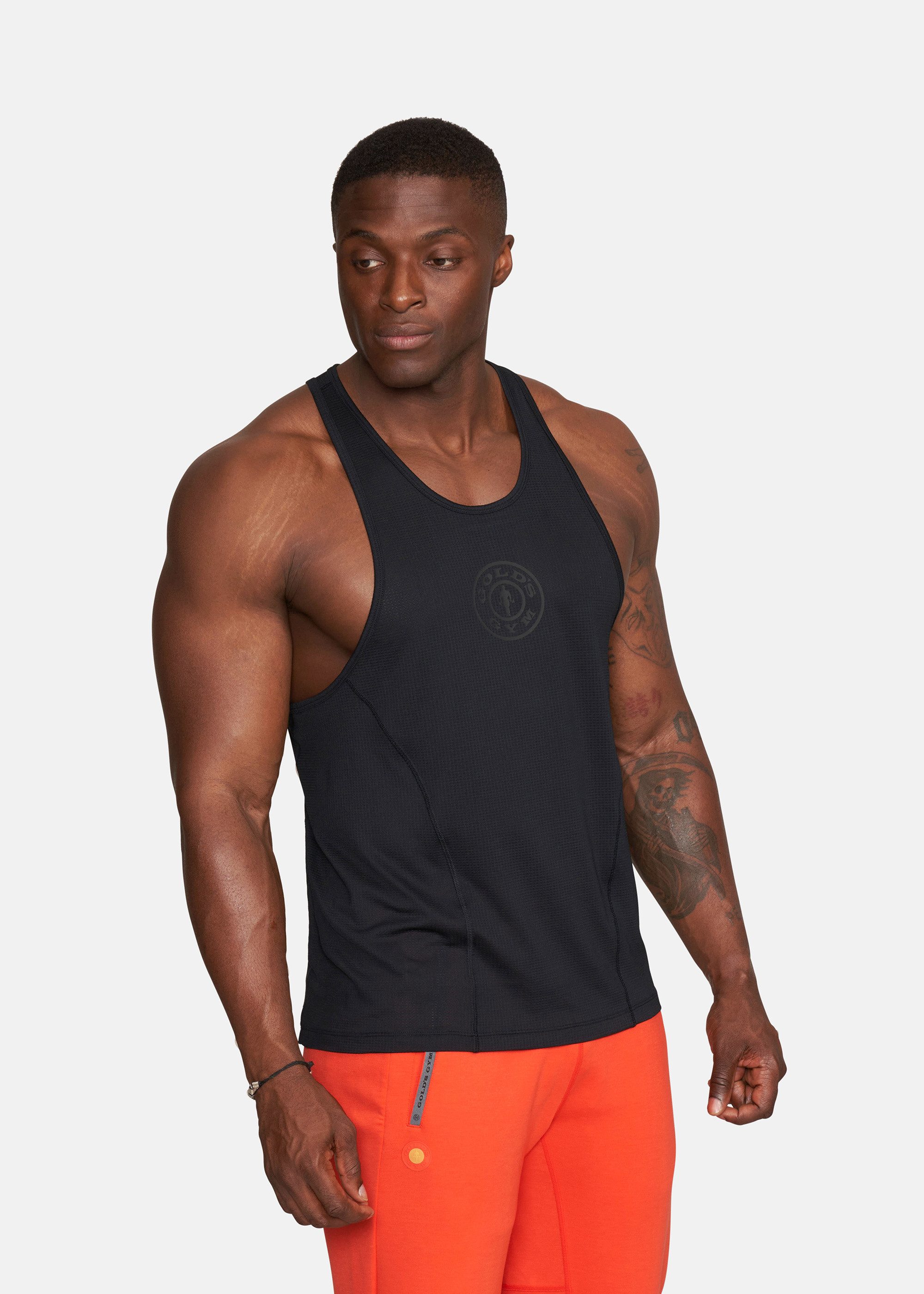 GOLD'S GYM APPAREL Tanktop WILT atmungsaktiv, schnelltrocknend, tief ausgeschnittenes Armloch