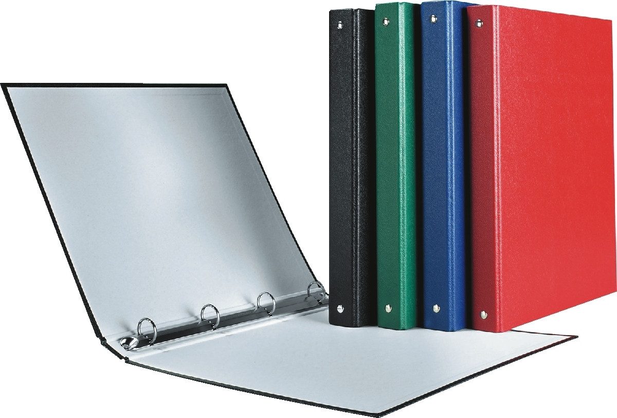 Herlitz Präsentationsordner Schulringbuch A5 PP 4 Ringe farbig sortiert
