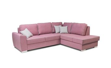JVmoebel Ecksofa Modernes Altrosa Ecksofa mit Bettfunktion Luxus Couch Stilvoll, Made in Europe