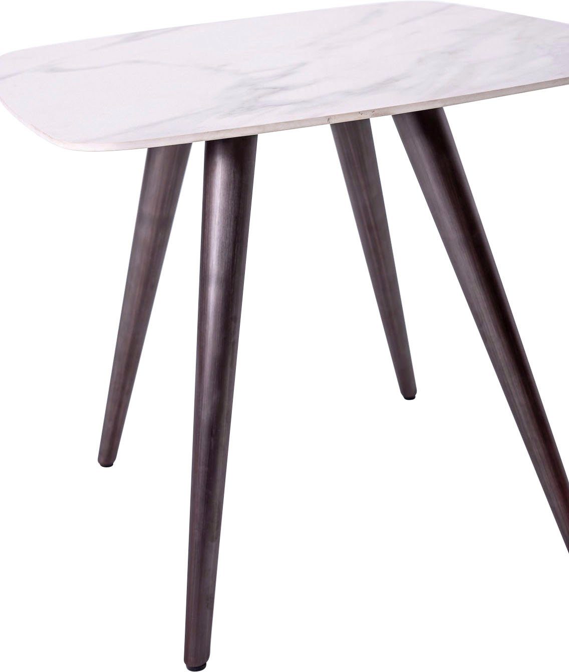 Leonique Beistelltisch Fremont, Keramik-Beistelltisch, Marmoroptik, Metallbeine schwarz, ca. 60x60x55