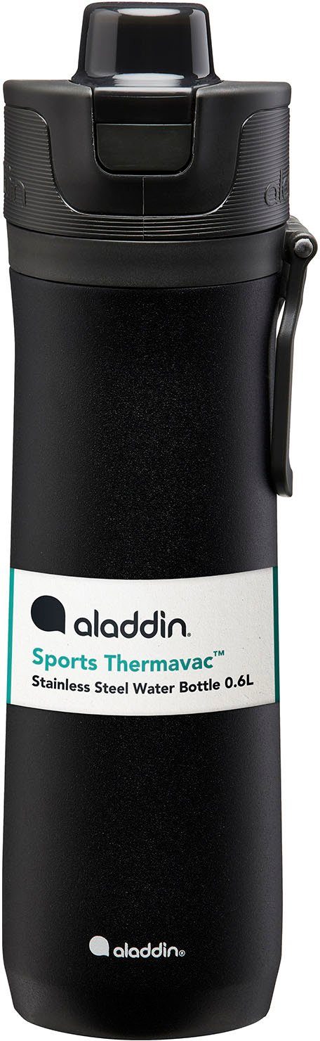 aladdin Trinkflasche Sports 0,6 auslaufsicher, Liter Thermavac, schwarz Kunststoff