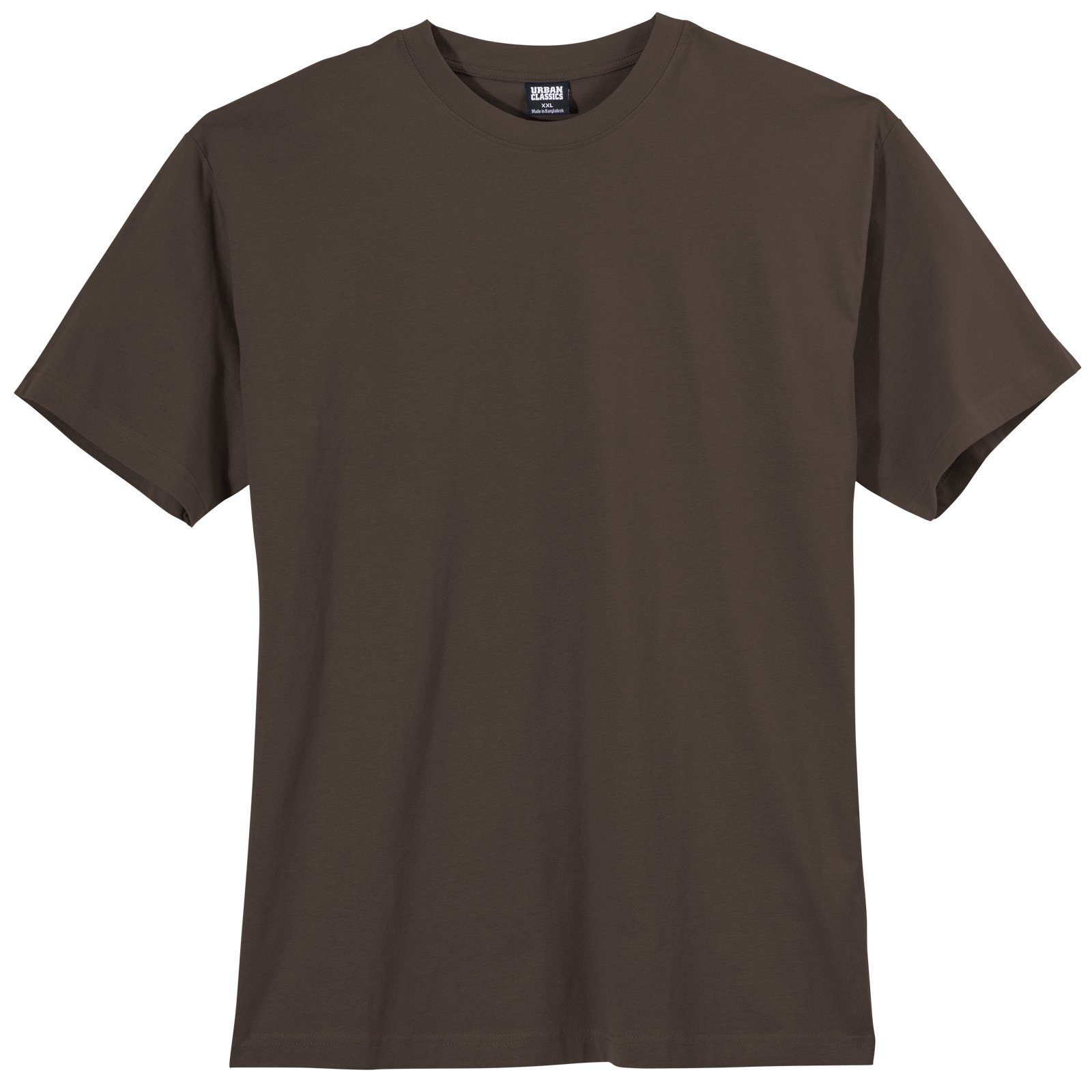 Urban Classics Plus Size Rundhalsshirt Urban Classics T-Shirt XXL braun Tall Tee