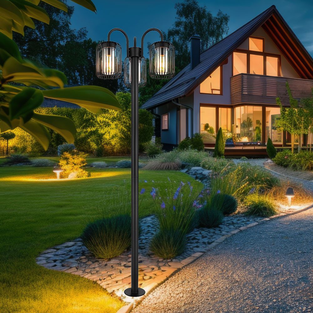 GLOBO LIGHTING Außen-Stehlampe, Leuchtmittel nicht inklusive, Kandelaber Stehleuchte Außenleuchte Wegelampe Garten, 3