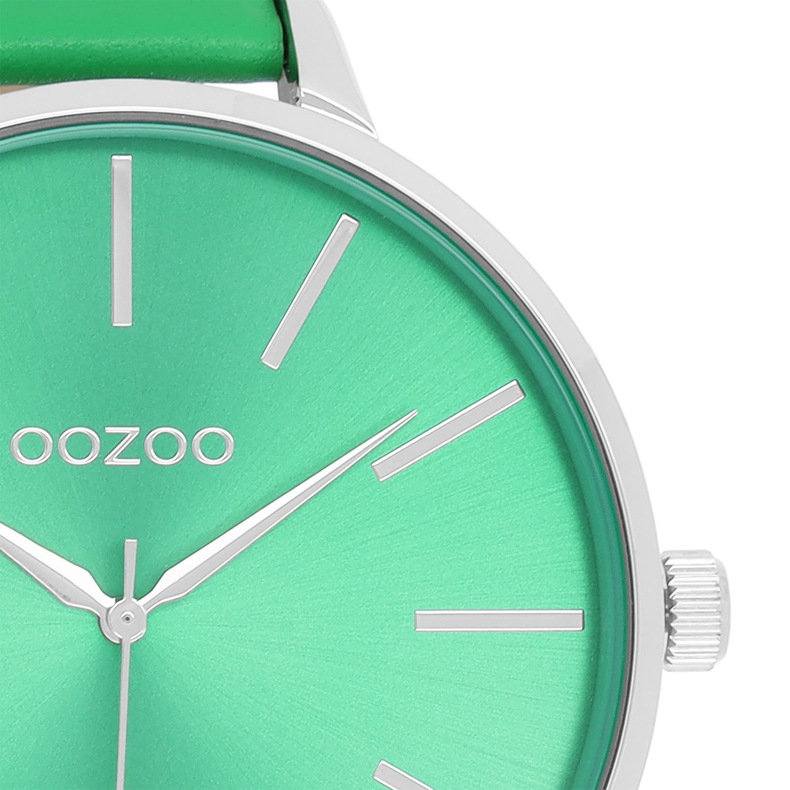 OOZOO Quarzuhr Oozoo Damen Armbanduhr Timepieces, (Analoguhr), Damenuhr rund, extra groß (ca. 48mm) Lederarmband, Fashion-Style